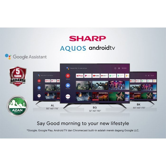 SHARP Smart TV Full HD Android 50 Inch - 2T-C50BG1I